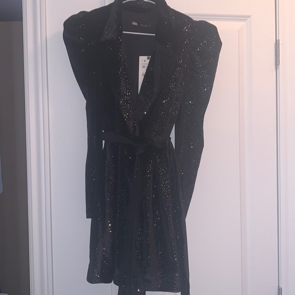 NWT Zara sparkly shiny blazer dress - Picture 3 of 9